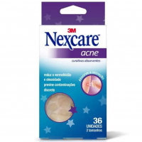 Nexcare, 3M, Curativos Absorventes Para Acne, Transparente - 36 Unidades na Amazon