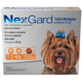 NexGard Antipulgas e Carrapatos para Cães de 2 a 4kg 1 tablete na Amazon