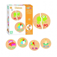 Nig Brinquedos Jogo Educativo Madeira Crescer Sílabas na Amazon