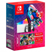 Nintendo Switch OLED Branco + Mario Kart 8 + 3 Meses na Amazon