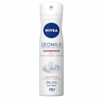 NIVEA Desodorante Antitranspirante Aerossol Deomilk Sensitive 150ml na Amazon