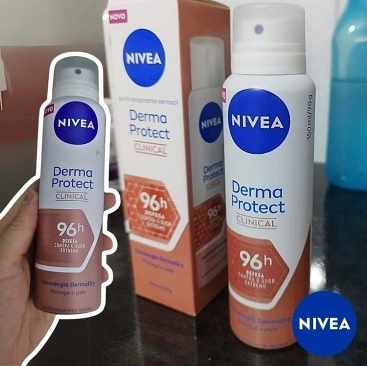 NIVEA Desodorante Antitranspirante Aerossol Derma Protect Clinical 150ml na Amazon