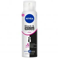 NIVEA Desodorante Antitranspirante Aerossol Invisible Black & White Clear 150ml na Amazon