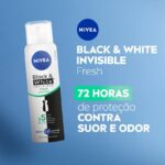 NIVEA Desodorante Antitranspirante Aerossol Invisible Black & White Fresh 150ml – Proteção prolongada de 48h, cuidado suave, ação antibacteriana, fórmula 5 em 1: anti-manchas, anti-odor na Amazon