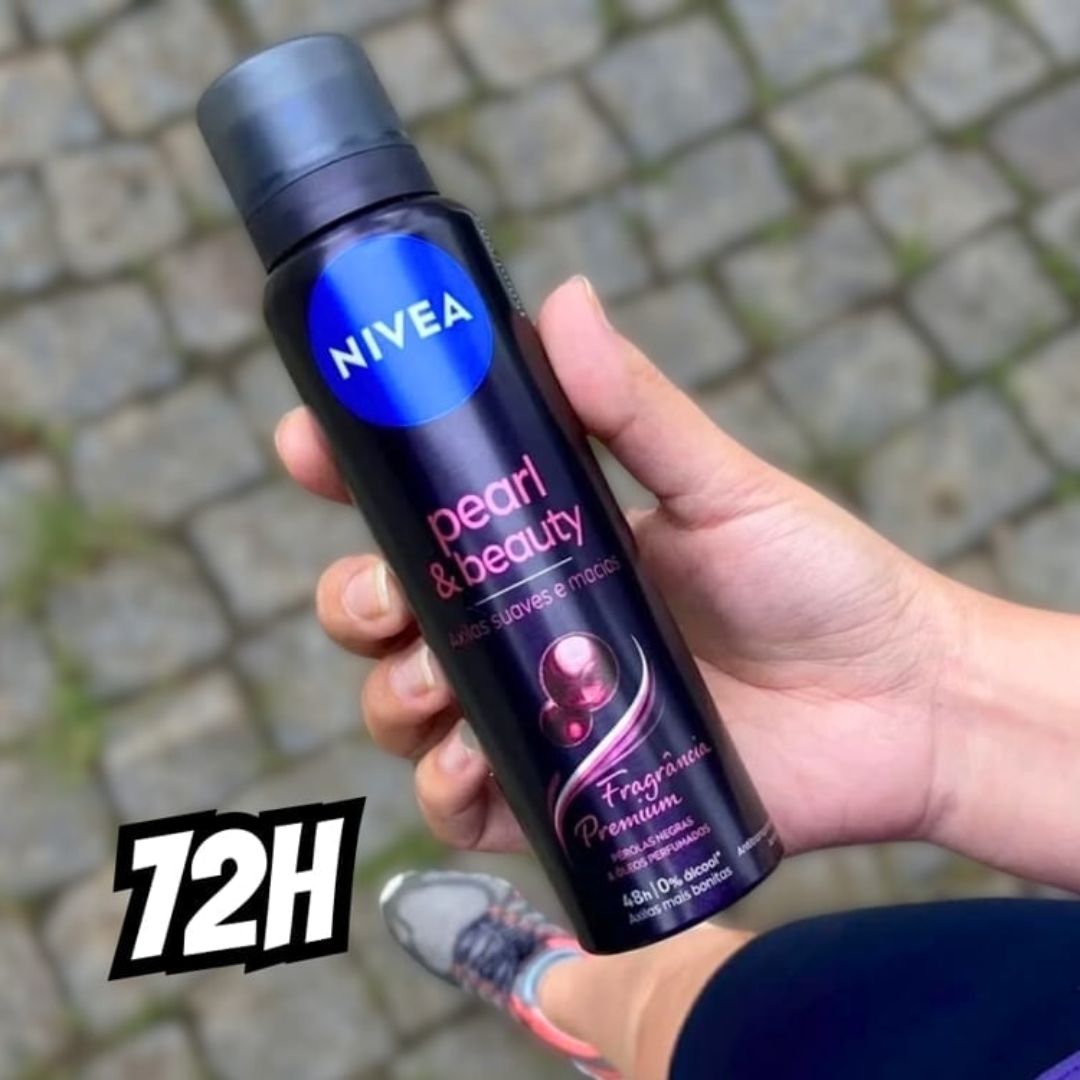 NIVEA Desodorante Antitranspirante Aerossol Pearl & Beauty Fragrância Premium 150ml na Amazon