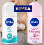 NIVEA Desodorante Antitranspirante Roll On Dry Fresh 50ml – Proteção prolongada de 72h, dupla proteção com ativos antitranspirantes, sensação de axilas secas e frescas, com cuidado suave, sem álcool etílico, corantes e conservantes na Amazon