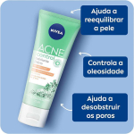 NIVEA Esfoliante Facial Acne Control 75ml – Controla a oleosidade, ajuda a desobstruir os poros, remove células mortas, reduz a vermelhidão da acne, não resseca e nem agride a pele na Amazon