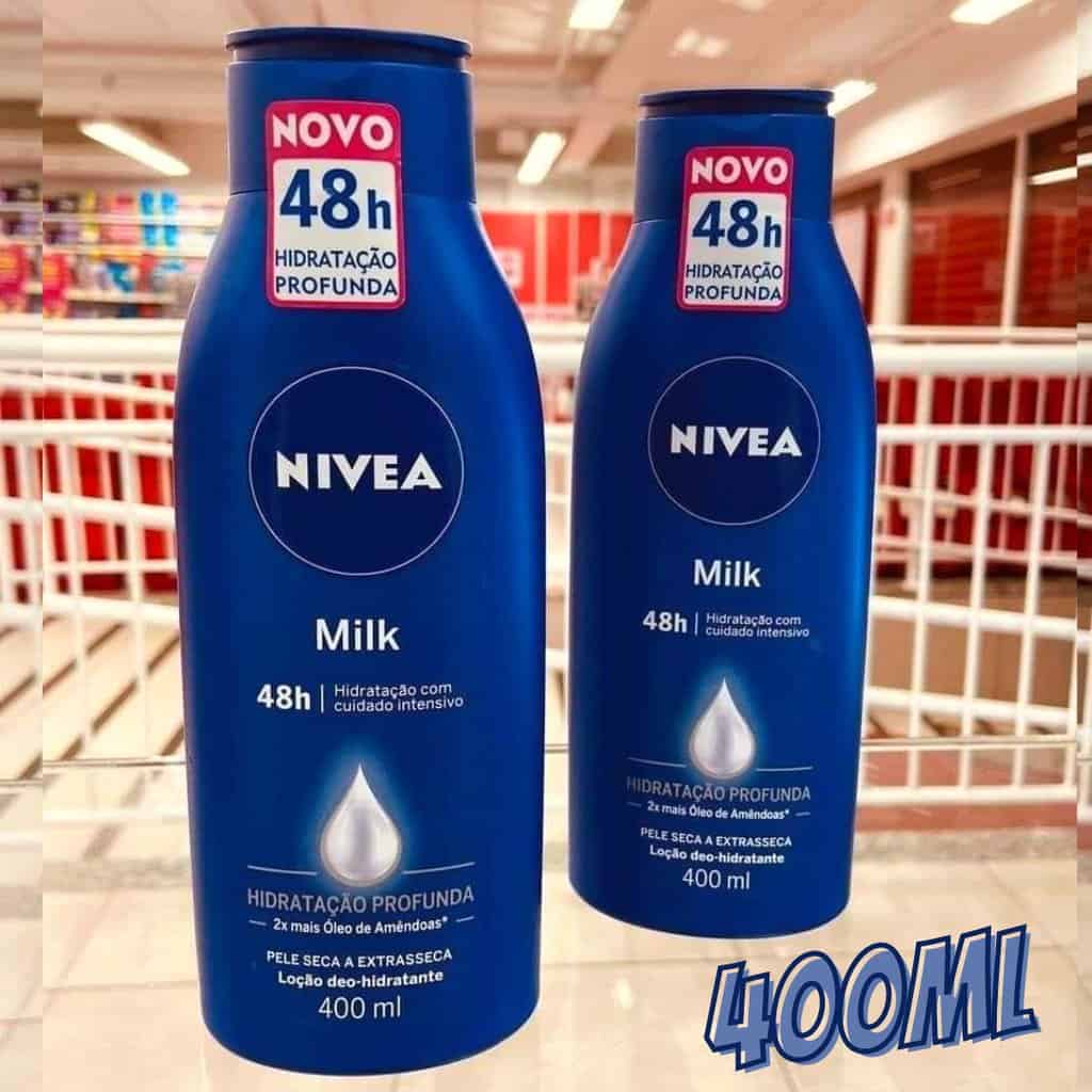 NIVEA Hidratante Corporal Milk Pele Seca - Nutrição intensa para pele seca a extrasseca, com fórmula cremosa que deixa a pele macia, cheirosa e hidratada por 48h - 400ml na Amazon