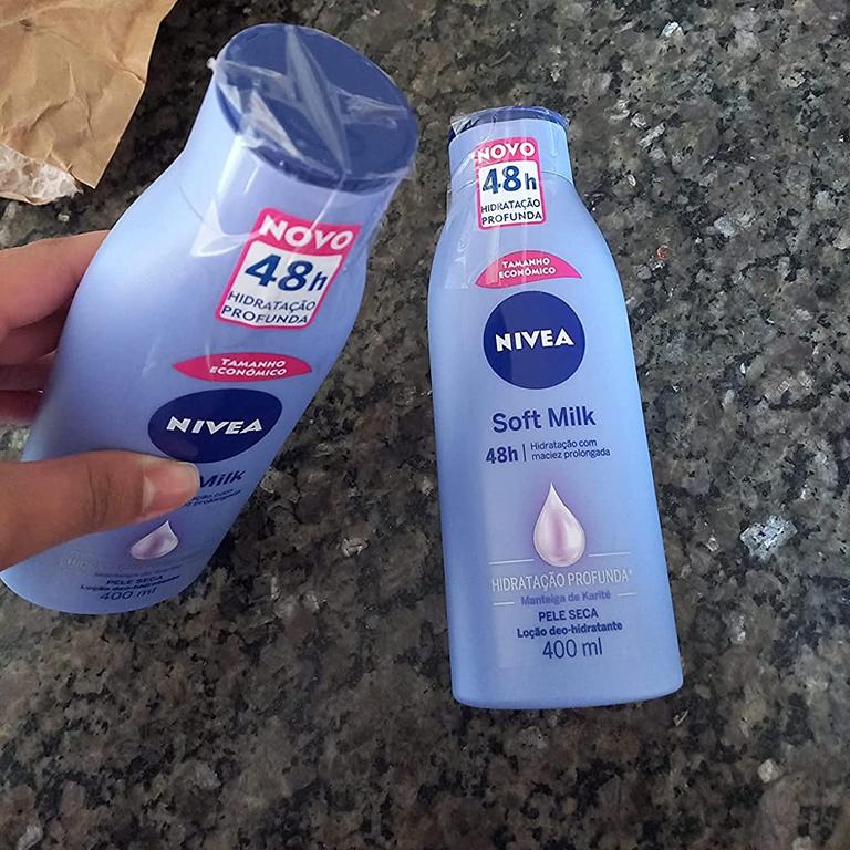 NIVEA Hidratante Corporal Soft Milk – Hidratação para pele seca, com textura leve e sensação de suavidade que deixa a pele macia, cheirosa e hidratada por 48h – 400ml na Amazon