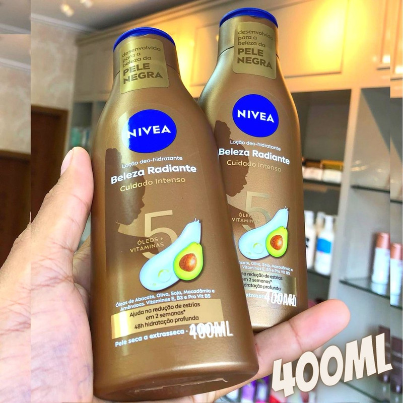 NIVEA Hidratante Desodorante Beleza Radiante Cuidado Intenso 400ml na Amazon