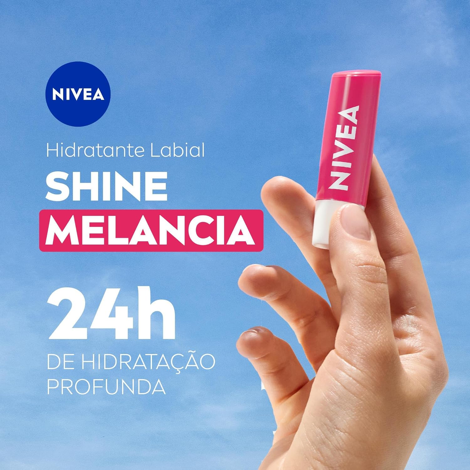 NIVEA Hidratante Labial Melancia Shine 4,8g – Cuidado intensivo para seus lábios, hidratação prolongada, delicioso aroma de melancia, pigmentos brilhantes e cor delicada na Amazon