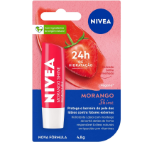 NIVEA Hidratante Labial Morango Shine 4,8g - Cuidado Intensivo Para Seus Lábios, Hidratação Prolongada na Amazon