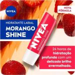 NIVEA Hidratante Labial Morango Shine 4,8g – Cuidado intensivo para seus lábios, hidratação prolongada, delicioso aroma de morango, pigmentos brilhantes e cor delicada na Amazon