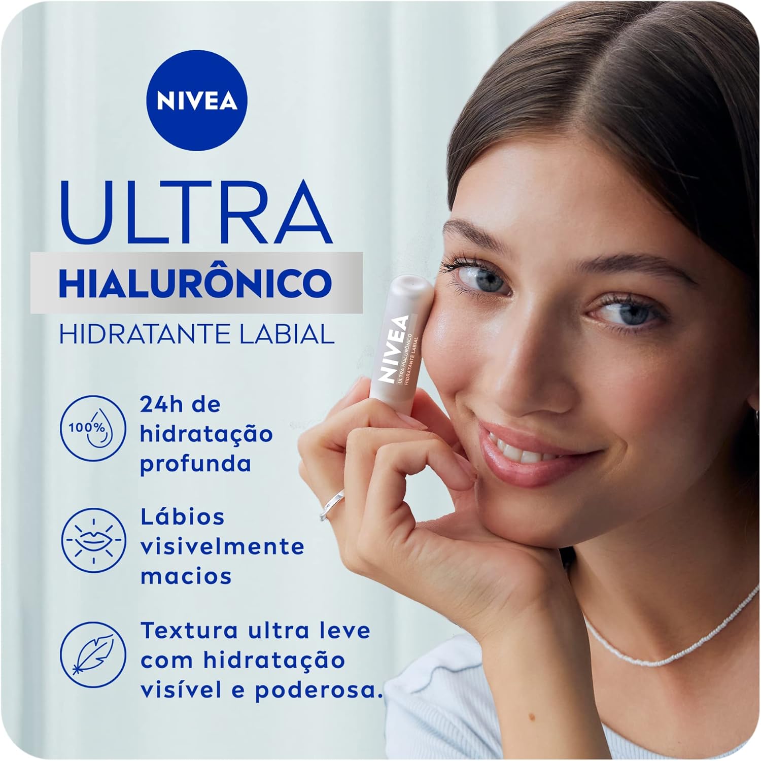 NIVEA Hidratante Labial Ultra Hialurônico 5,2g na Amazon