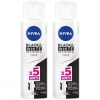 NIVEA Kit Desodorante Aerossol Black & White Clear 150ml - 2 Unidades, Nivea, Pacote De 2 na Amazon