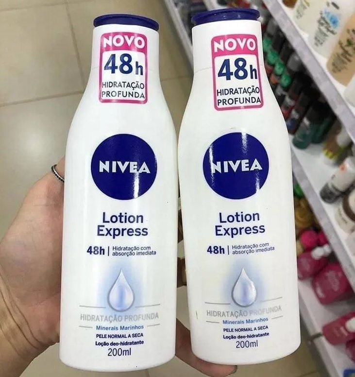 NIVEA Loção Hidratante Lotion Express 48h Hidratação Profunda 200ml na Amazon