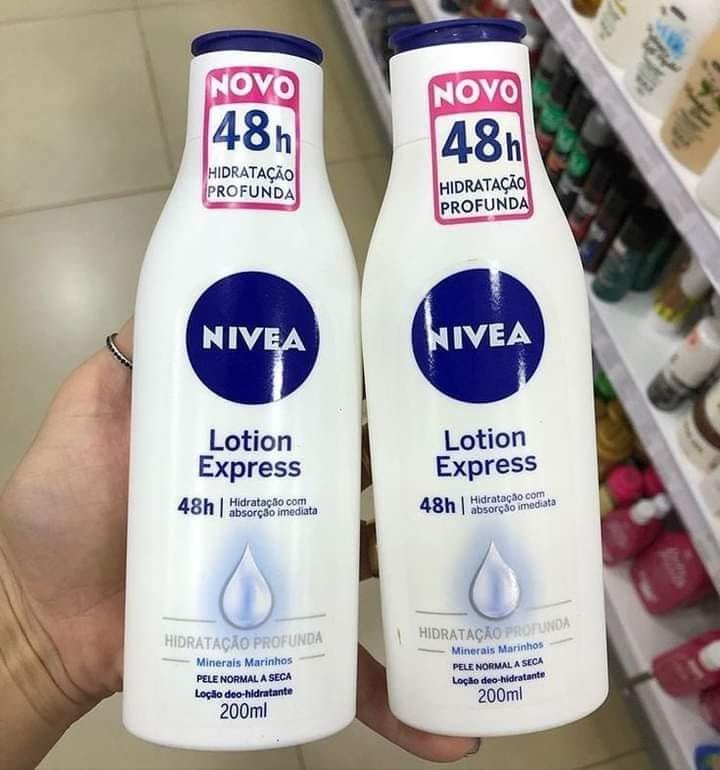 NIVEA Loção Hidratante Lotion Express 48h Hidratação Profunda 200ml na Amazon