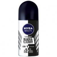 NIVEA MEN Desodorante Antitranspirante Roll On Invisible Black & White 50ml na Amazon