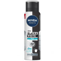 NIVEA MEN Desodorante Masculino Antitranspirante Aerossol Black & White INVISIBLE Fresh 150ml na Amazon