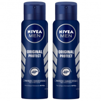 NIVEA MEN Kit Desodorante Antitranspirante Aerossol Original Protect 48h 150ml (2 Unidades) na Amazon