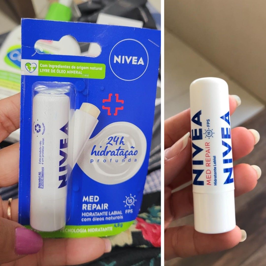 NIVEA Protetor Labial Med Repair FPS15 4,8g na Amazon