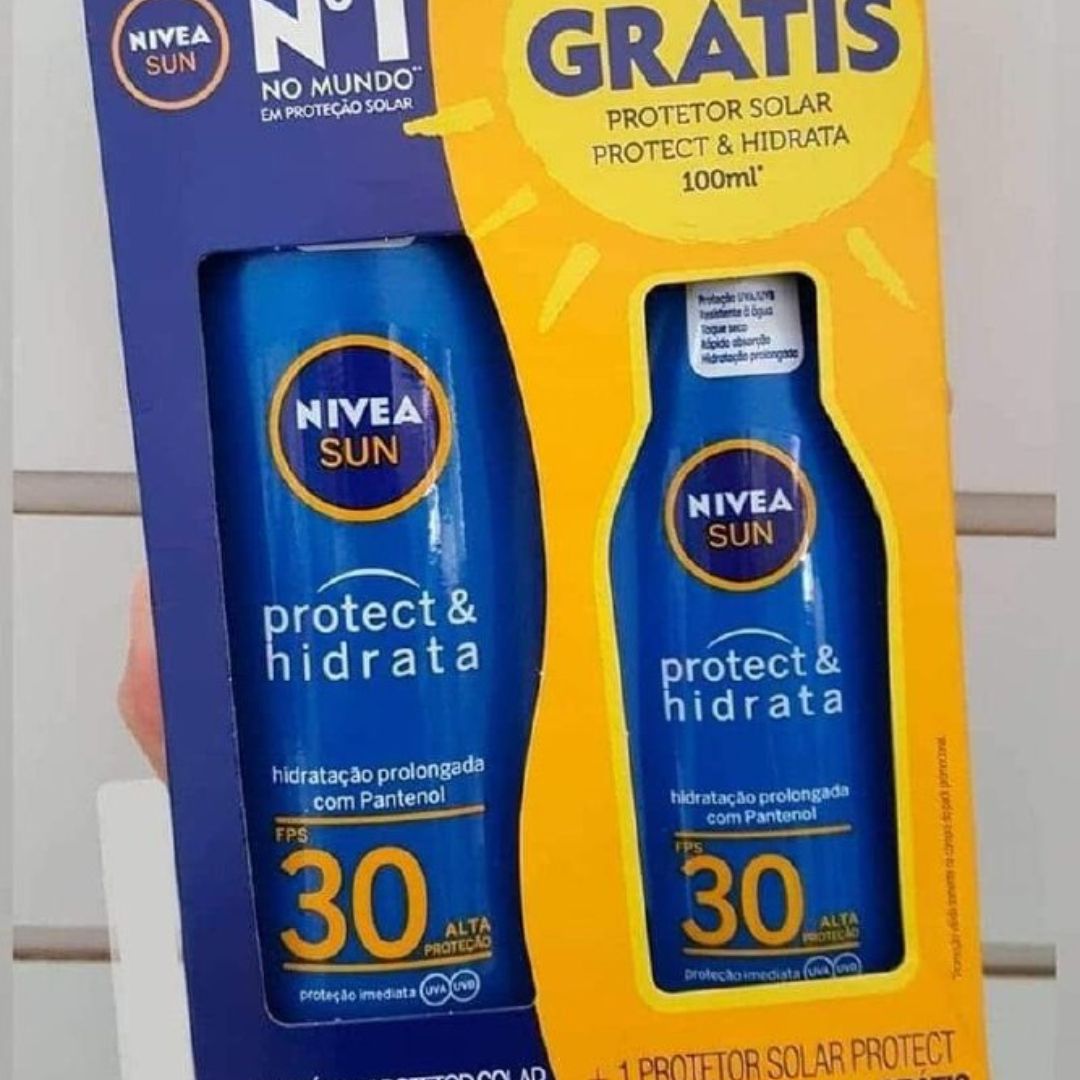 NIVEA Protetor Solar Nivea Sun Fps 30 200Ml + Protetor Solar Nivea Sun Fps 30 100Ml na Amazon