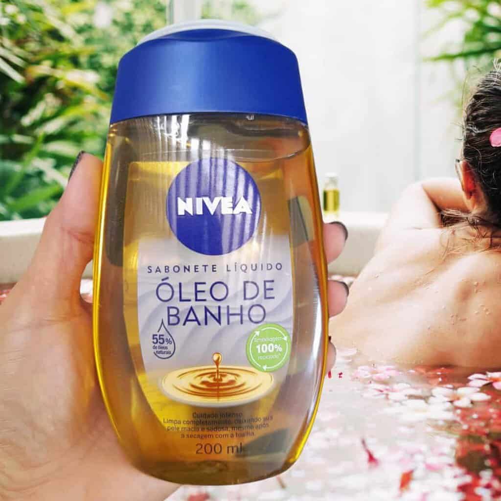 NIVEA Sabonete Líquido Óleo de Banho 200ml - Com 55% de óleos naturais, produz espuma cremosa e proporciona hidratação intensa, maciez e cuidado único com a pele na Amazon