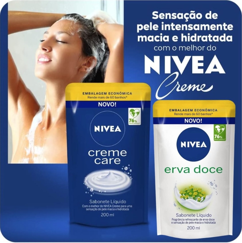 NIVEA Sabonete Líquido Refil Erva Doce 200ml na Amazon