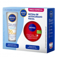 NIVEA SUN Protetor Solar Facial Toque Seco Antissinais FPS 70 40ml na Pague Menos