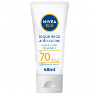 NIVEA SUN Protetor Solar Facial Toque Seco Antissinais FPS 70 40ml na Amazon