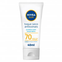 NIVEA SUN Protetor Solar Facial Toque Seco Antissinais FPS 70 40ml na Amazon