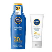 NIVEA SUN Protetor Solar Protect & Hidrata FPS 30 200ml + NIVEA SUN Protetor Solar Facial FPS 70 40ml na Amazon