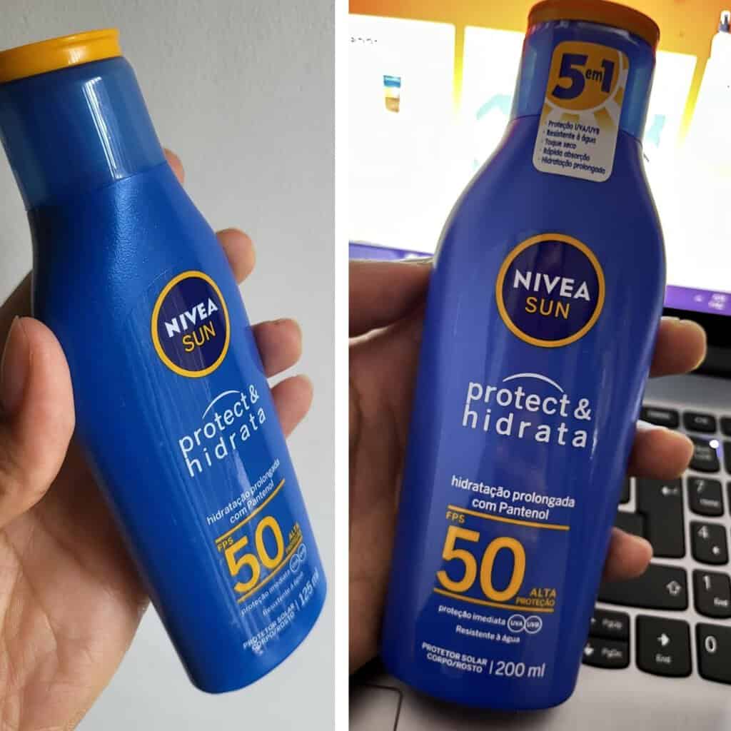 NIVEA SUN Protetor Solar Protect & Hidrata FPS 50 200ml - Com toque seco, rápida absorção e resistente à água, esse protetor solar oferece altíssima proteção ao sol e promove hidratação à pele na Amazon