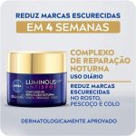 NIVEA Tratamento Facial Complexo de Reparação Noturna Luminous 630 50ml na Amazon