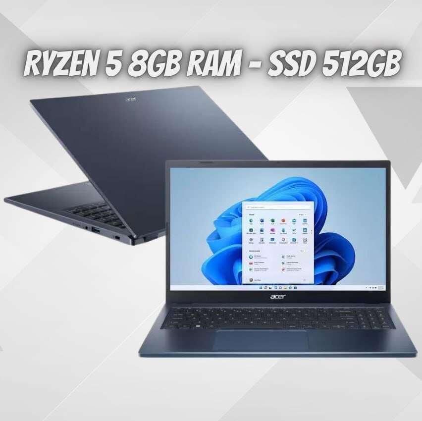 Notebook Acer Aspire 3 AMD Ryzen 5 8GB RAM – SSD 512GB Windows 11 15,6” A315-24P-R31Z na Magazine Luiza