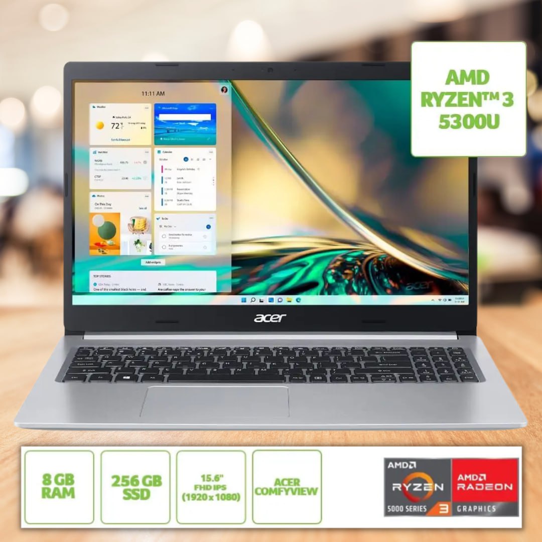 Notebook Acer Aspire 5 A515-45-R6KH AMD Ryzen 3 Windows 11 Home 8GB 256GB SSD 15,6′ Full HD na Magazine Luiza