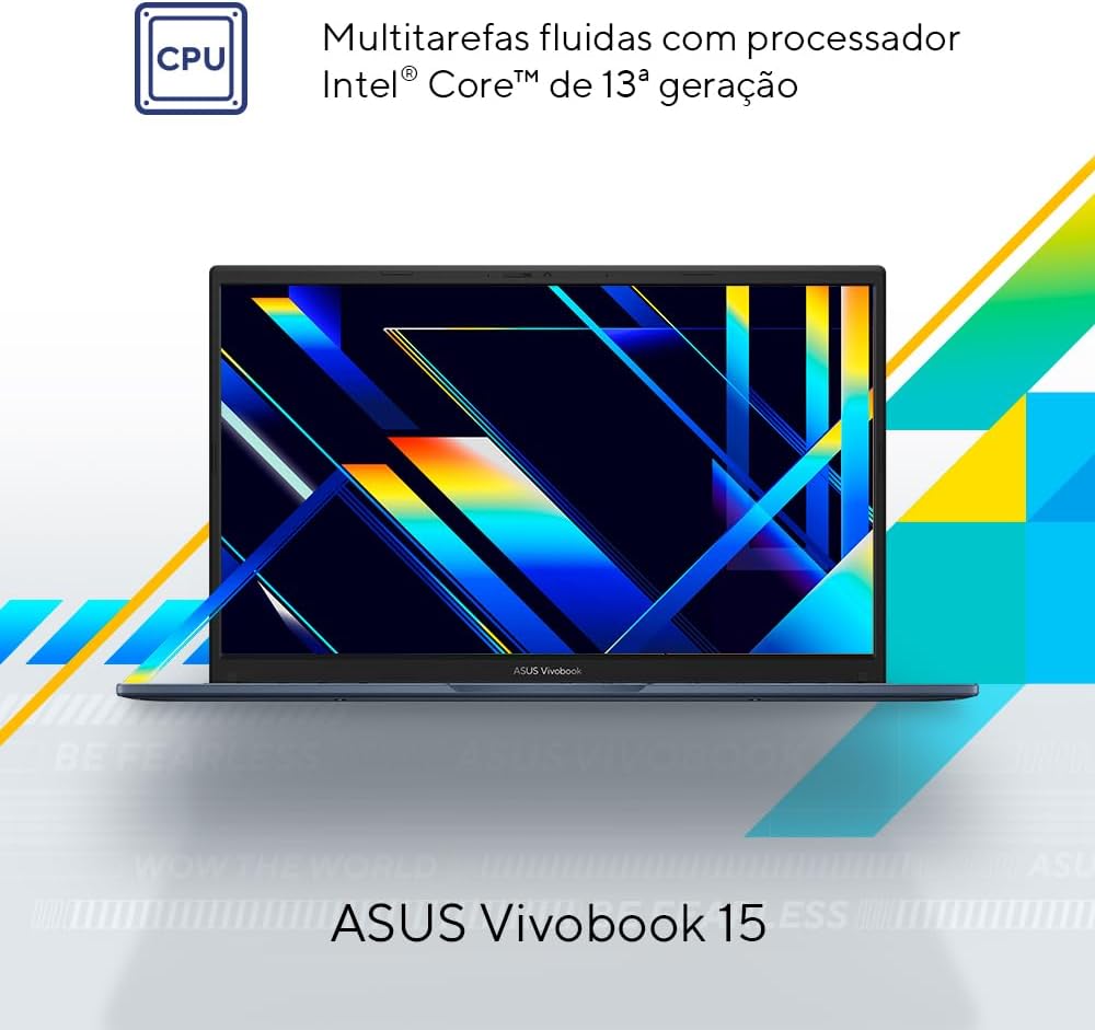 Notebook ASUS Vivobook 15, Intel Core i5, 16 GB, 512 GB SSD W11 Home, 15.6” FHD, Quiet Blue -X1504VA-NJ1745W na Amazon