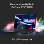 Notebook ASUS Vivobook 16X K3605ZF RTX2050 Intel Core I5 12500H 8Gb Ram 512Gb SSD Linux KeepOs Tela 16'' Indie Black - MB419 na KaBuM!
