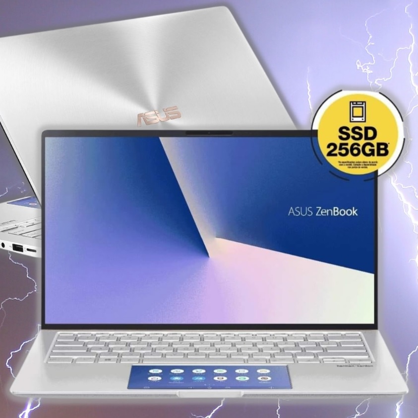 Notebook Asus Zenbook Intel Core i7-105120U 8GB 256GB SSD W10 14” FHD Prata UX434FAC-A6339T na Americanas