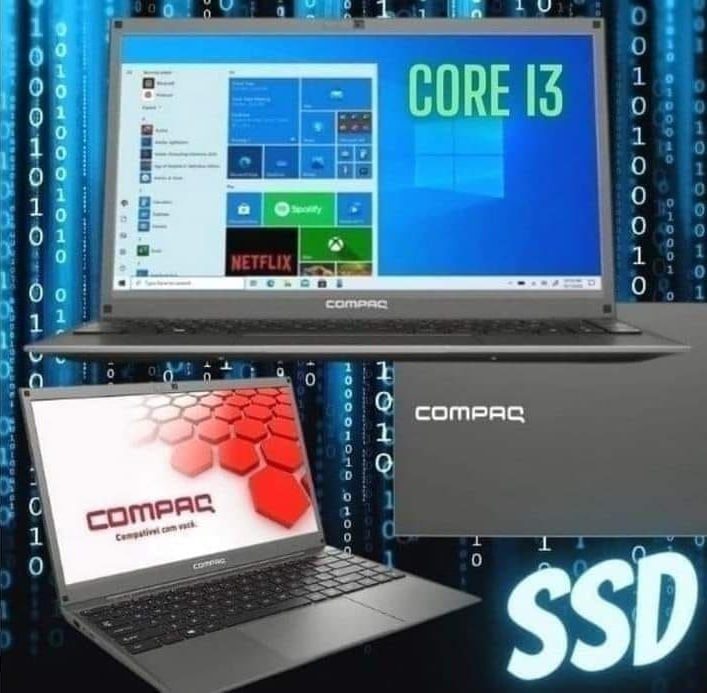 Notebook Compaq Presario Intel Core i3 8GB – 240GB SSD 14,1” HD Linux 439 na Magazine Luiza