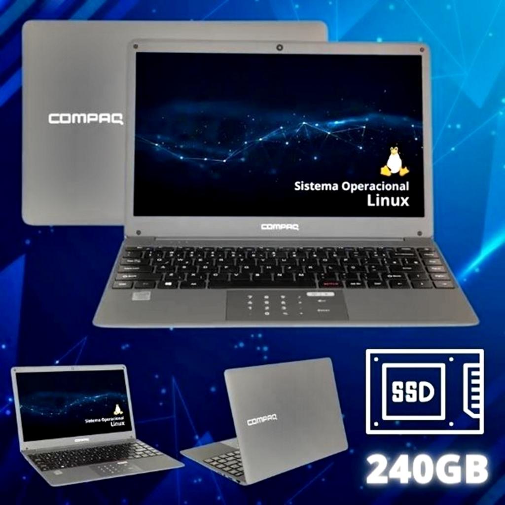 Notebook Compaq Presario Intel Core i3 8GB – 240GB SSD 14,1” HD Linux 439 na Magazine Luiza