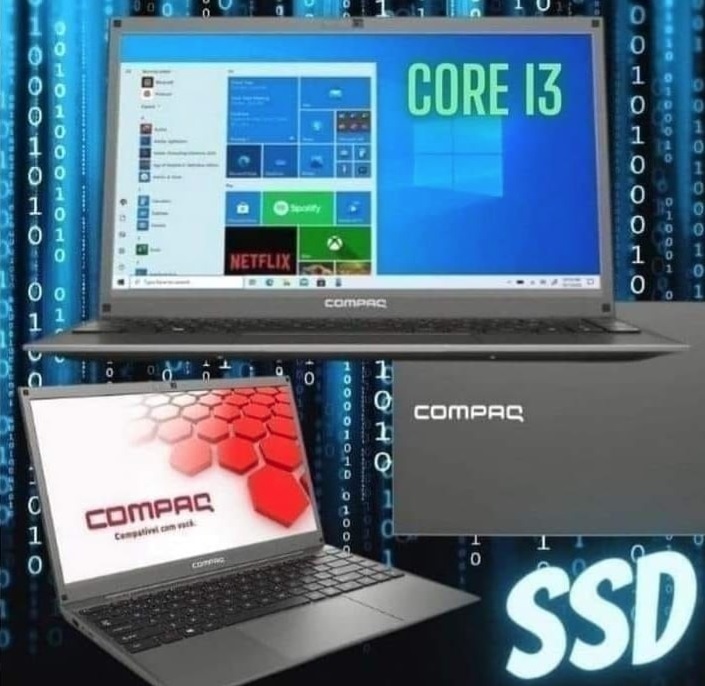 Notebook Compaq Presario Intel Core i3 8GB – 240GB SSD 14,1” HD Linux 439 na Magazine Luiza