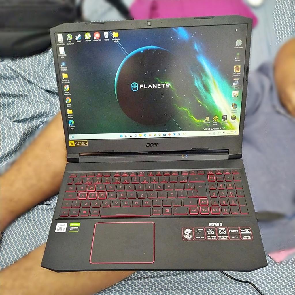 Notebook Gamer Acer Nitro 5 Intel Core i5 8GB RAM – 512GB SSD 15,6” Full HD 144Hz NVIDIA GTX 1650 4GB na Magazine Luiza