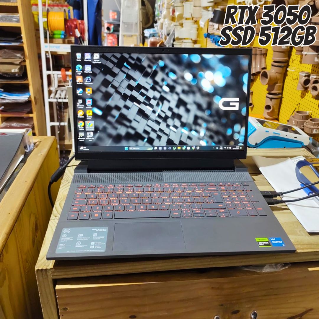 Notebook Gamer Dell G15-i1300-A20P 15.6″ FHD 13ª Geração Intel Core i5 8GB 512GB SSD NVIDIA RTX 3050 Windows 11 na Amazon