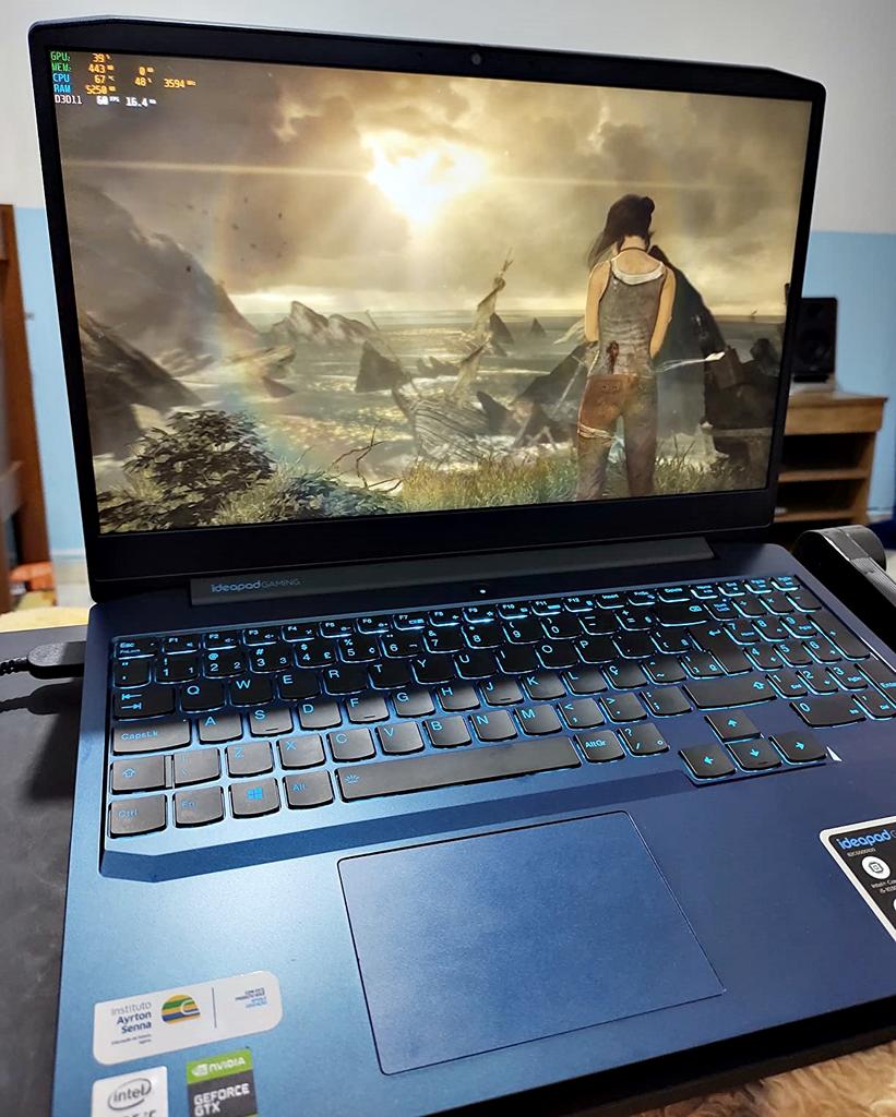 Notebook Lenovo ideapad Gaming 3i i7-10750H 8GB 512GB SSD GTX 1650 4GB 15.6″ FHD WVA Linux 82CGS00200 , Blue na Amazon