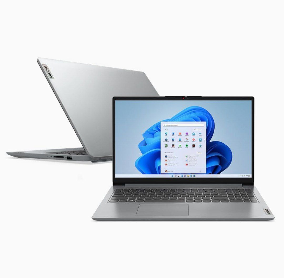 Notebook Lenovo Ultrafino IdeaPad 1 i3-1215U 8GB 256GB SSD Windows Home 15.6″ 82VY000SBR Cloud Grey na Amazon
