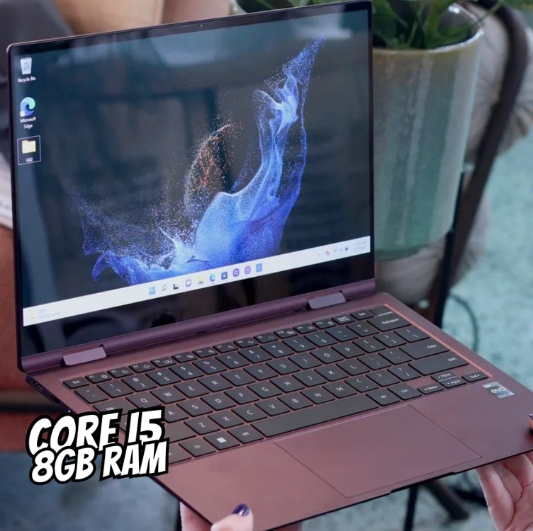 Notebook Samsung Galaxy Book2 NP550XED-KF2BR Intel CORE I5 8GB 256 GB SSD Tela 15.6 Polegadas Windows 11 Home Preto na Carrefour