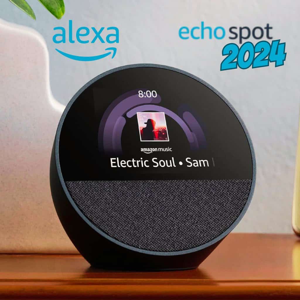 Novo Echo Spot com Alexa (2024) | Despertador inteligente com som vibrante na Amazon