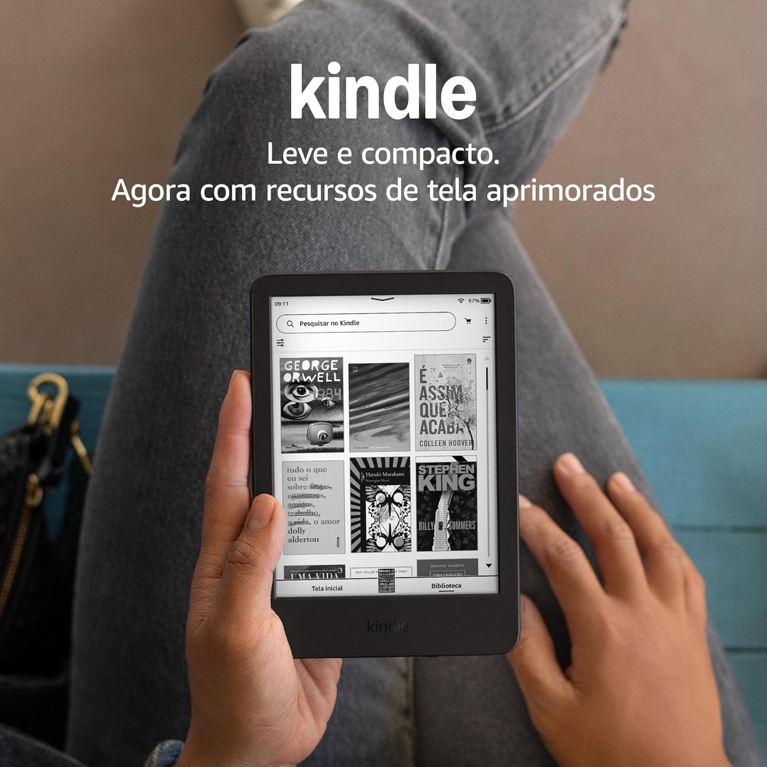 Novo Kindle (16 GB – modelo 2024) – Leve e compacto, com tela antirreflexo, trocas de página mais rápidas, luz frontal ajustável e bateria de longa duração na Amazon