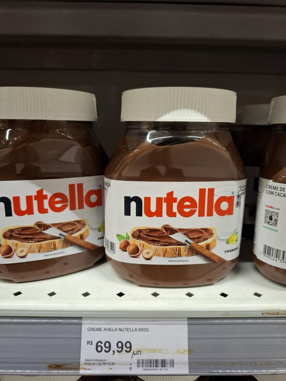 Nutella Creme de Avelã 650g na Carrefour